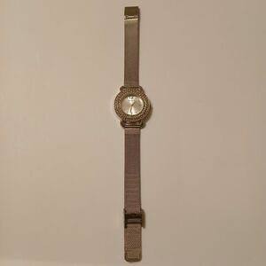 Valletta Rhinestone Bezel Silver Tone Casual Stainless Steel Watch Japan Movt